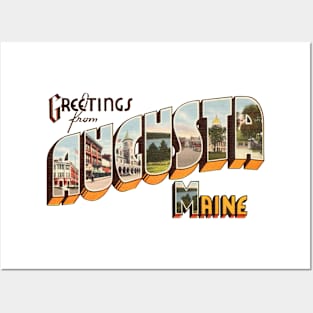 Greetings from Augusta Maine Posters and Art